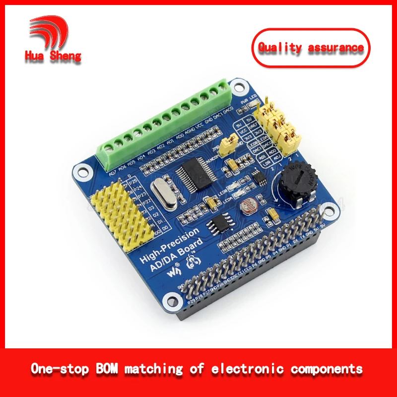 Raspberry Pi High-Precision Ad/Da Analog/Digital Expansion Board
