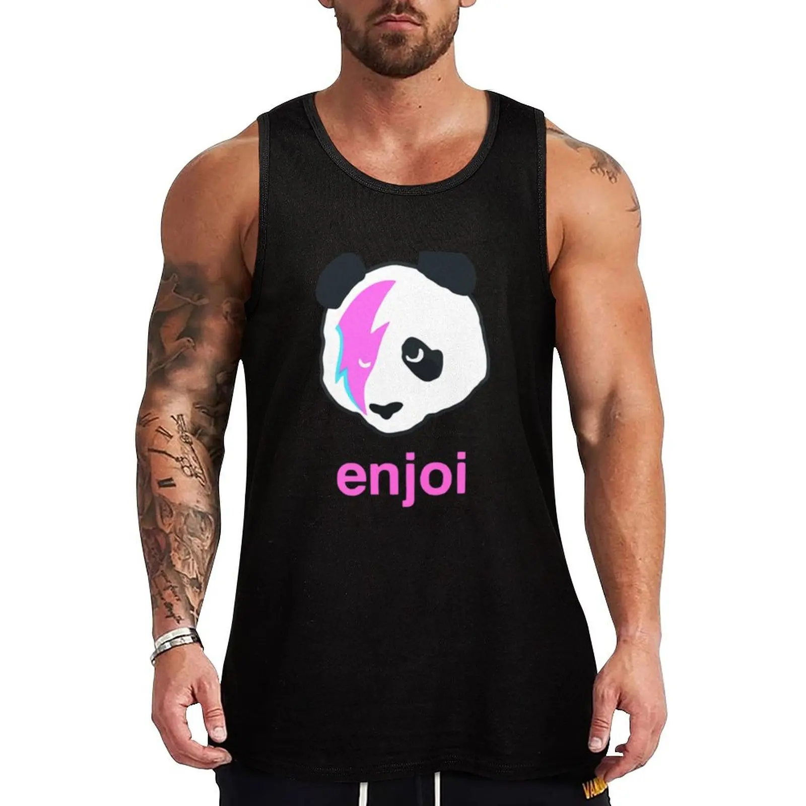 Lightning Panda Tank Top Summer Casual Sleeveless Top Loose Fit Tank Shirt