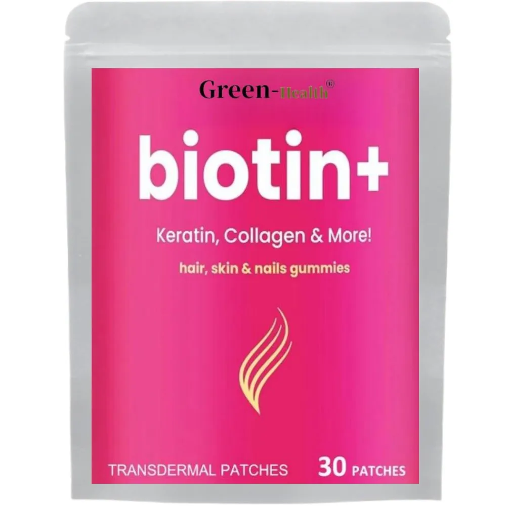 

Biotin Complex Transdermal Patches For Women & Men Healthy Hair, Radiant Skin - 30 Patches One Month Supply