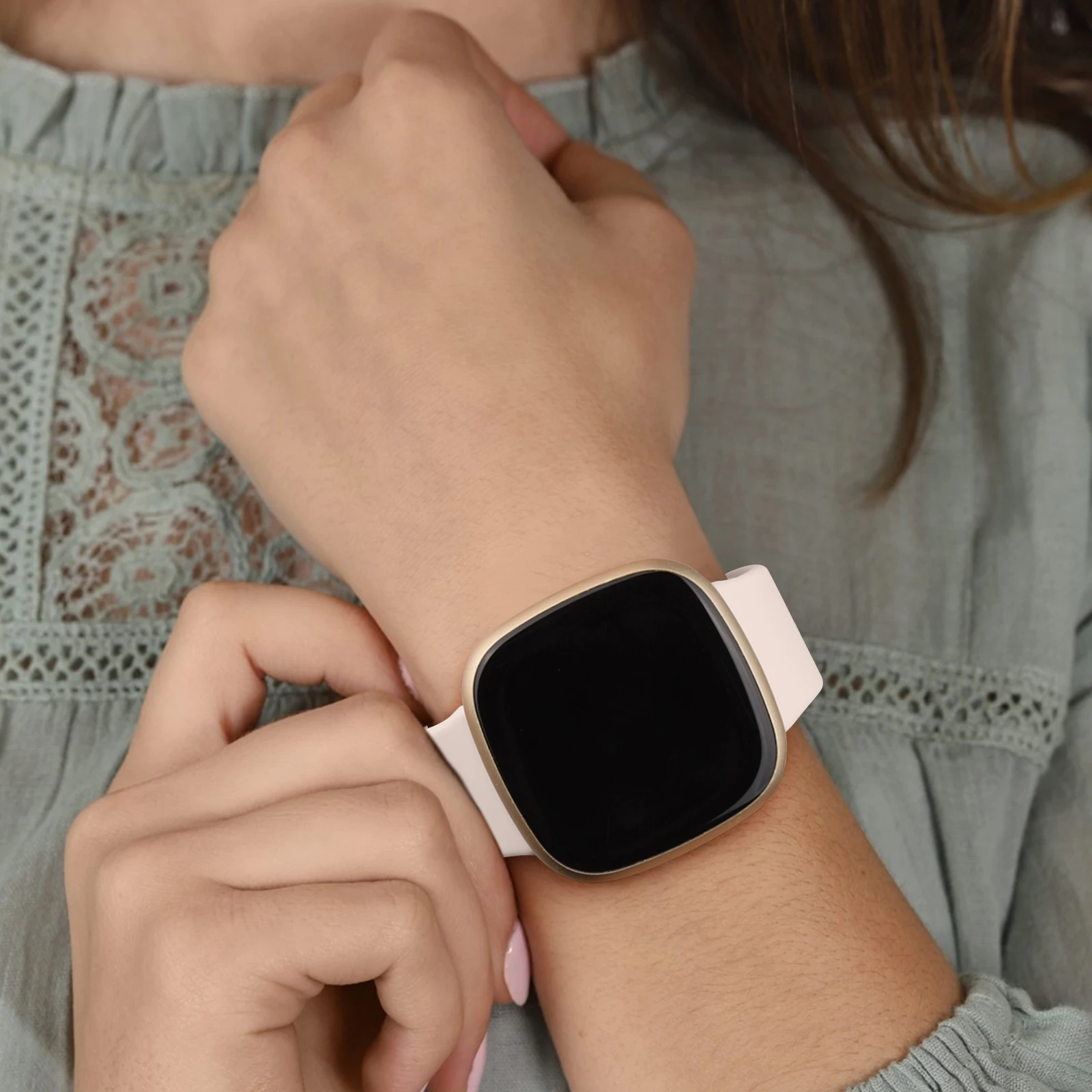 Pasek z miękkiego silikonu do Fitbit Versa 4/Versa 3/Versa 2/Versa 1 opaska na zegarek do Fitbit Versa Lite/Sense 2