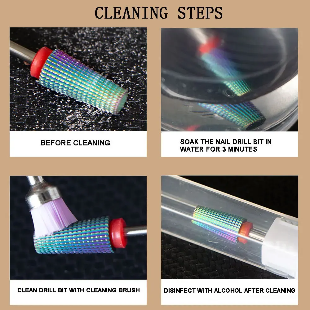 หัวเจียรเล็บ, หัวเจียรทรงกระบอกขนาดใหญ่แบบปลายแบน 3/32 นิ้ว, สำหรับขจัดอะคริลิกหรือเจลแข็งได้อย่างรวดเร็ว, อุปกรณ์ทำเล็บมือและเล็บเท้า