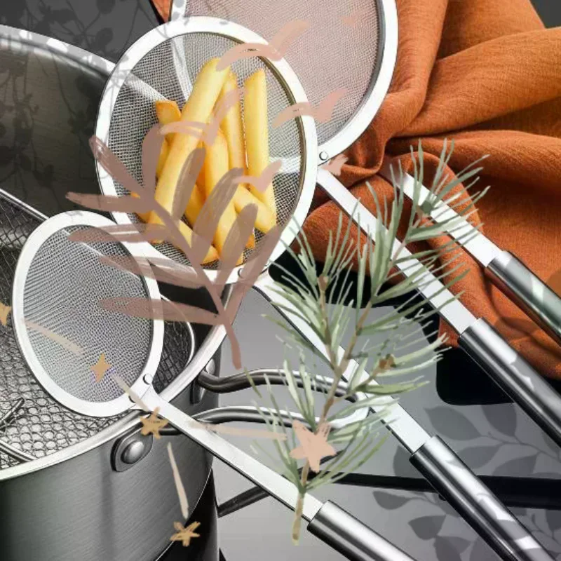 304 Stainless Steel Fine Mesh Filter Handheld 100 Dense: Strainer Sieve Multi-Function Vegetable Oil Separator
