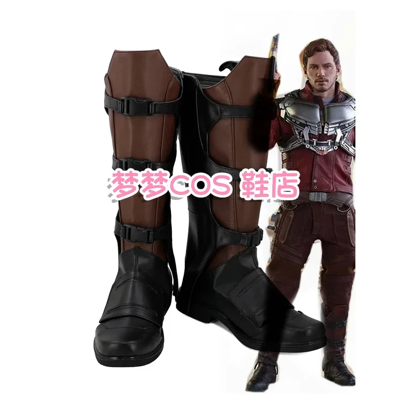 Star Lord Star-Lord Cosplay Shots Handmade Comic costume Boots Faux Leather Boots