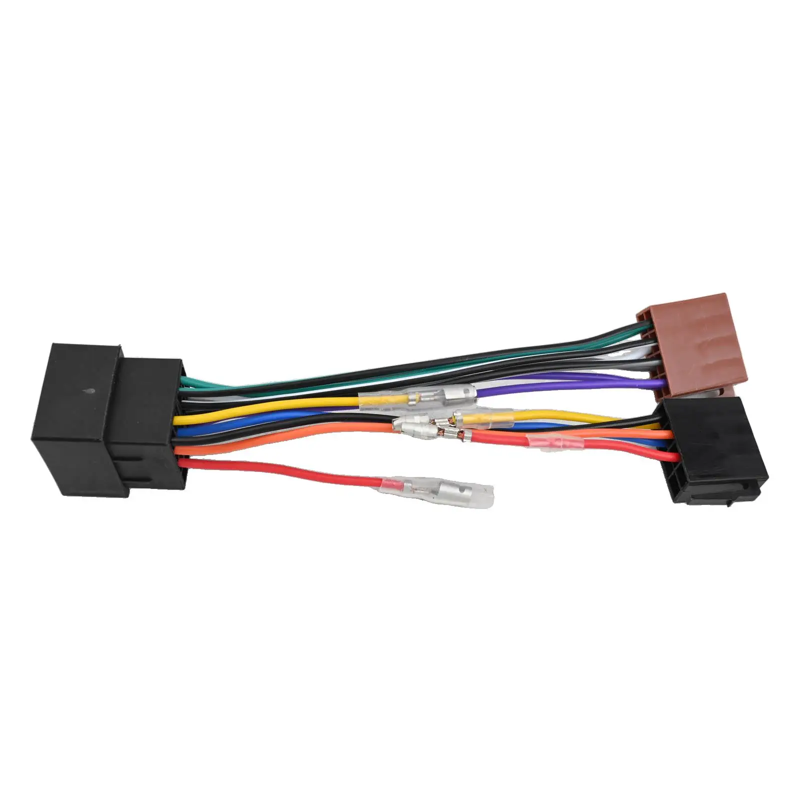 Black ISO Radio Adapter 16 Pin Radio Cable Reliable Connection Easy Installation Process Wear-Resistant Material