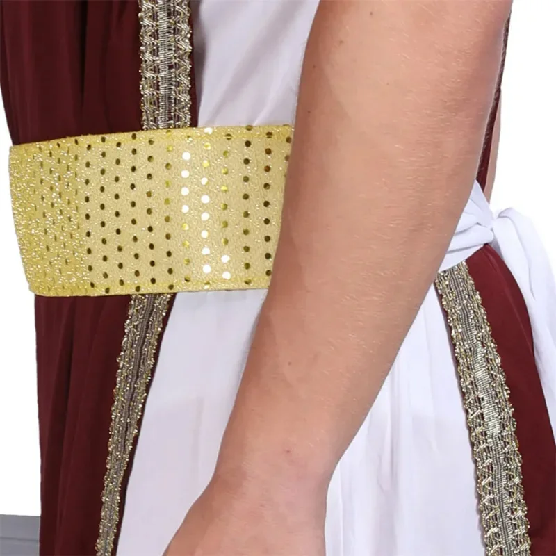 ديلوكس الكبار اليونانية القديمة الرومانية توغا هالوين الرجال قيصر تأثيري حلي كرنفال عيد الفصح بوريم فستان بتصميم حالم MN1