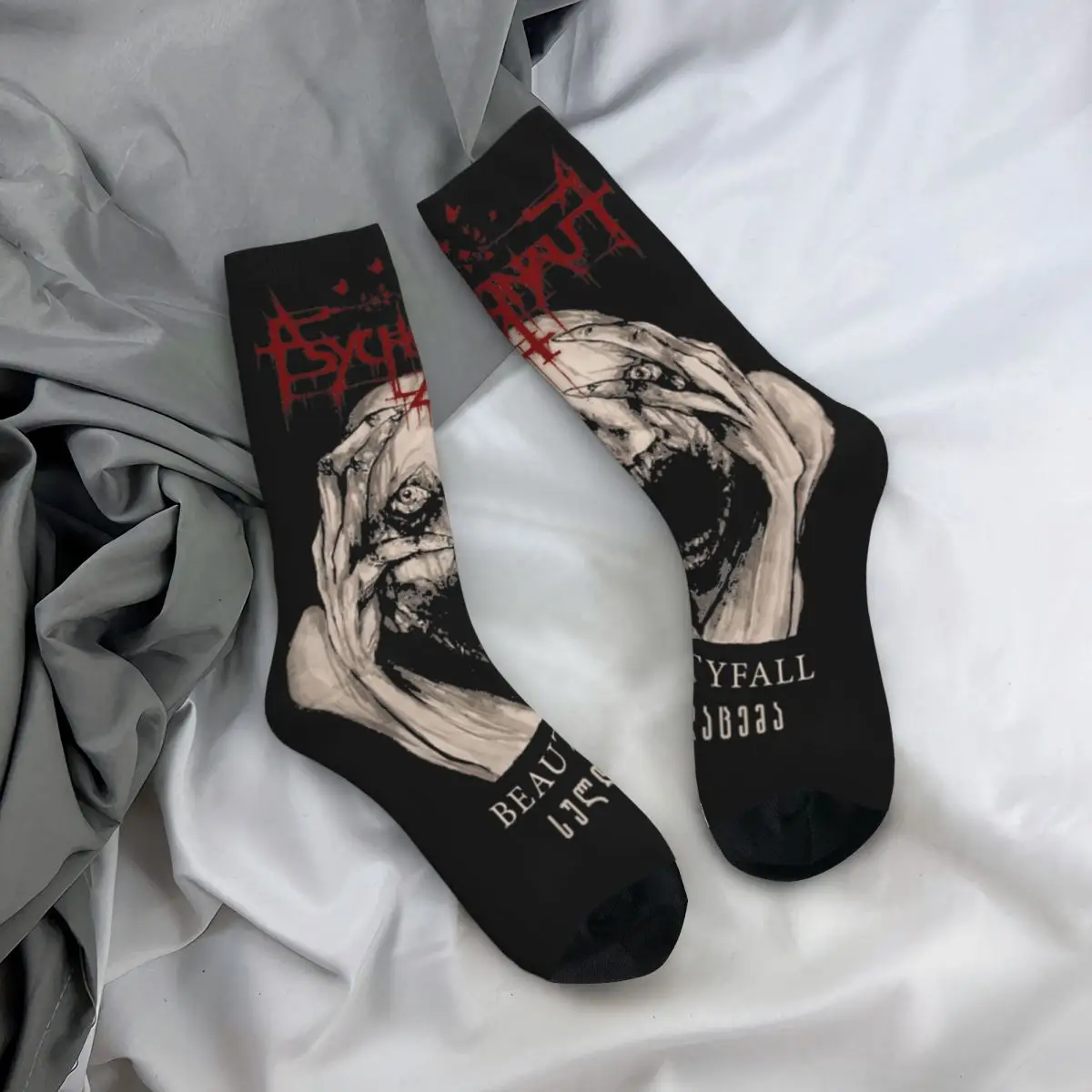 Retro Unisex Brew Socks, Black Metal Band, Psychonaut 4, outono, inverno