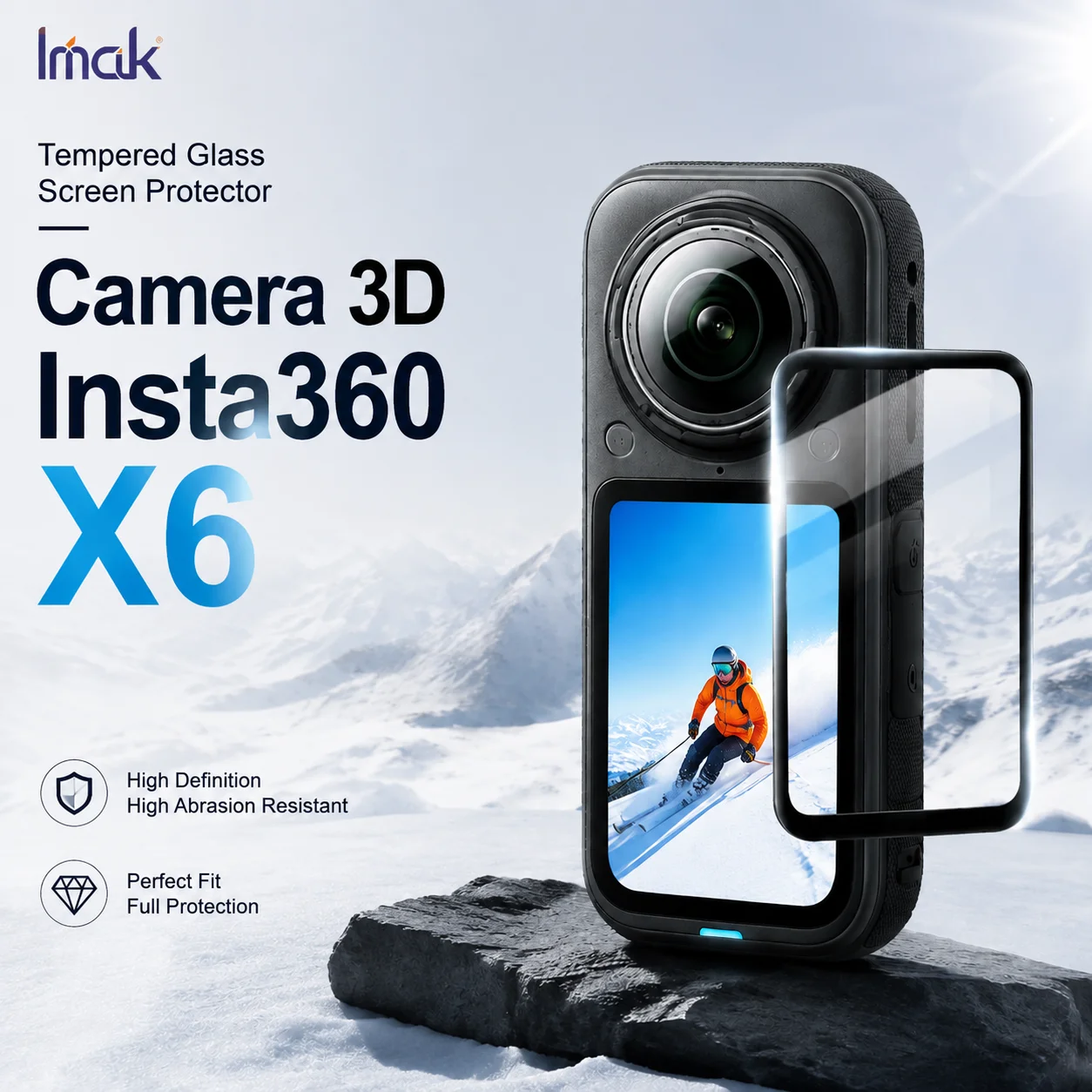 Image of Kamera 3D Panzerglas für Insta360 X6 Schutzfolie FM0027