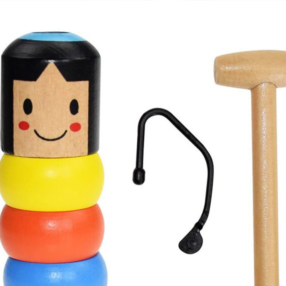 

Unbreakable Wooden Puppet Toy Portable Kids Playing Entertainment Recover Props Performance Eco Friendly