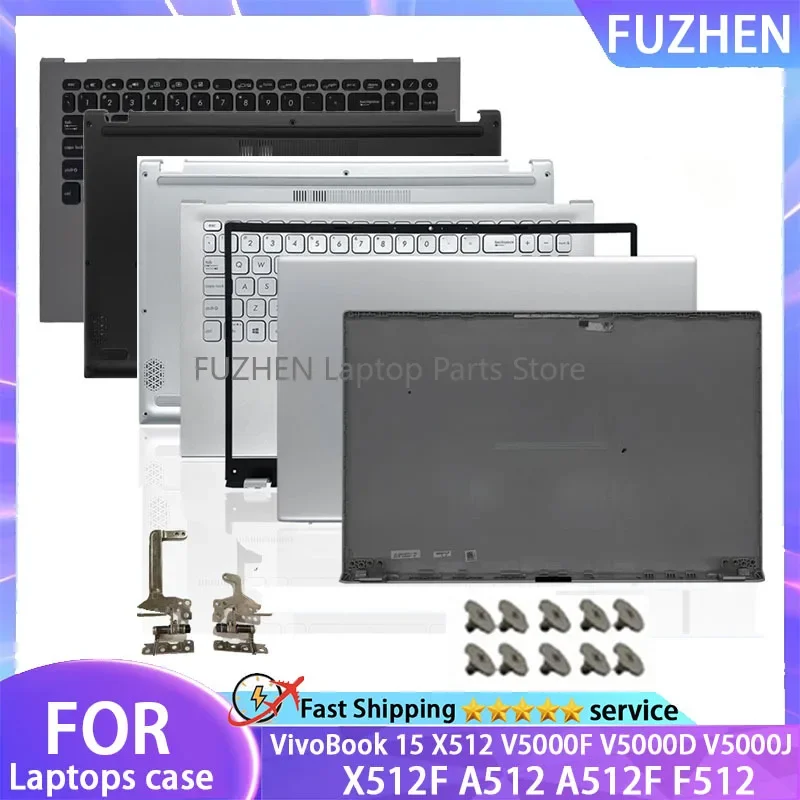 

New For ASUS VivoBook 15 X512 V5000F V5000D V5000J Top Case LCD Back Cover/Front Bezel/Palmrest/Bottom Case/Hinges