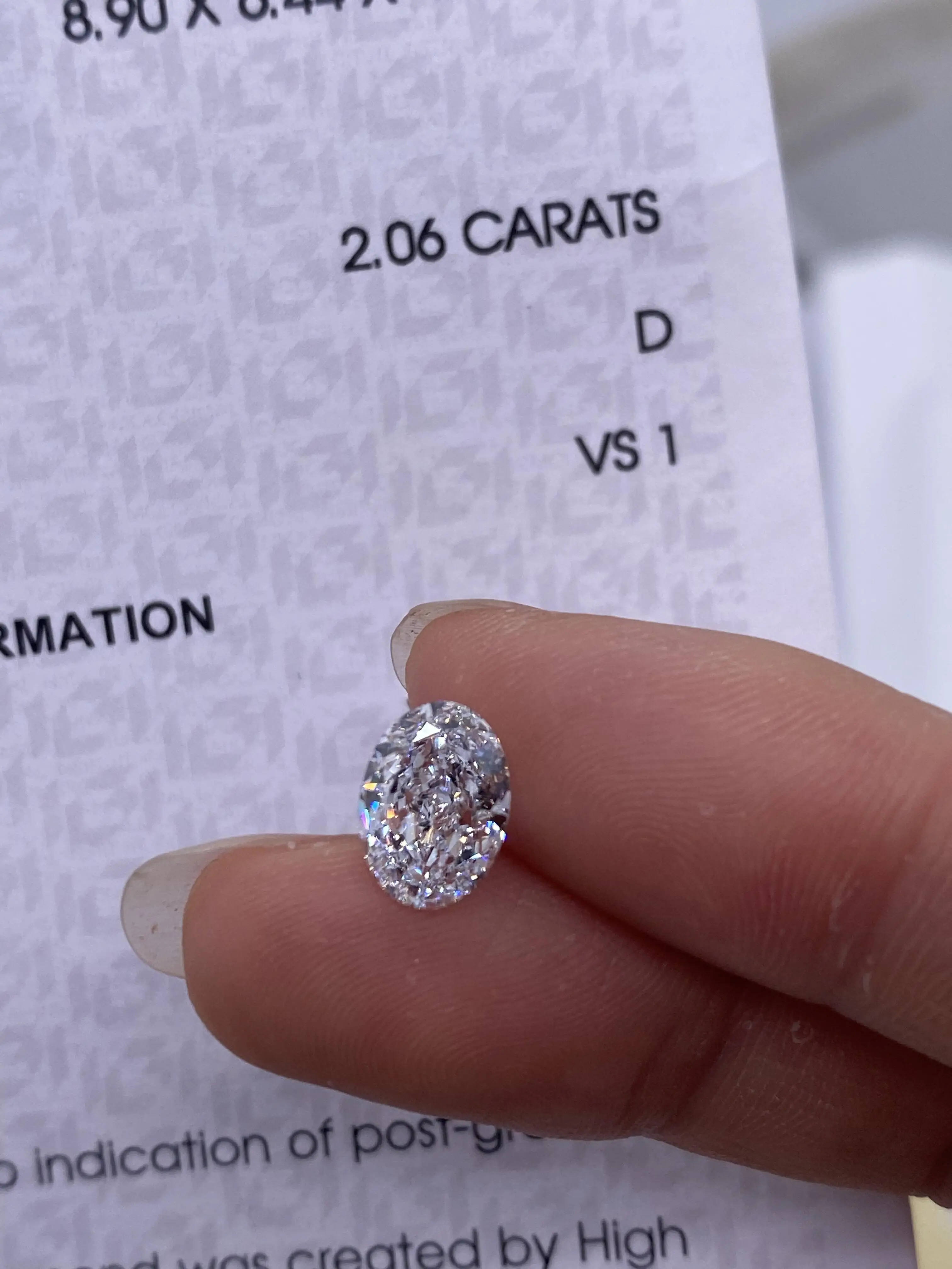 Anster Jewelry Lab Grown Diamond 2ct Oval Shape E VVS2 IGI Certified Loose Diamond DIY Jewelry Wholesale Factory Price