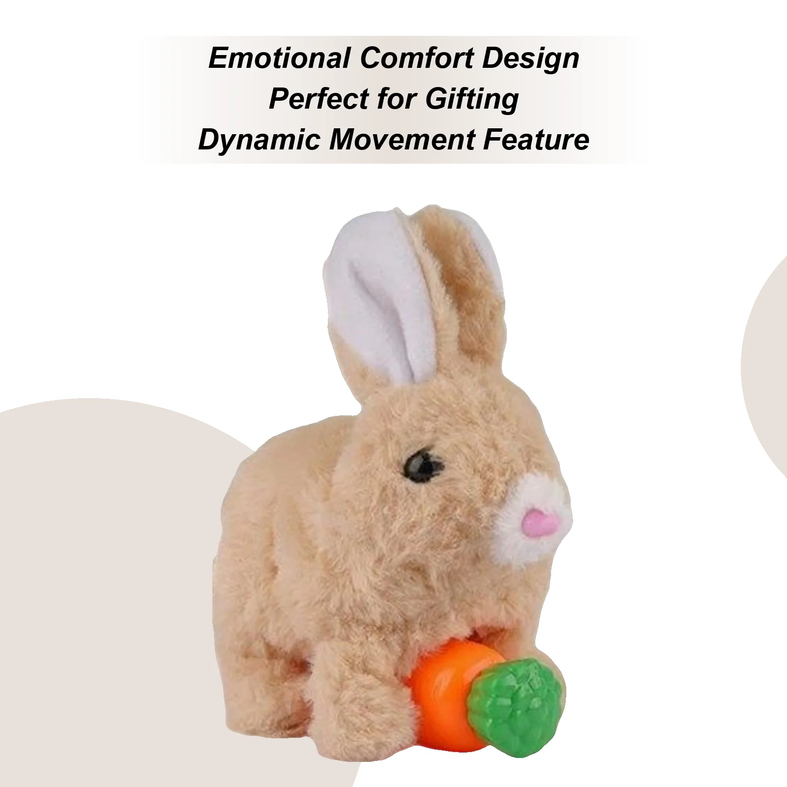 Brinquedo de Coelho Robô Fofo com Sons e Orelhas que Balançam, Coelho Robô para Crianças, Meninos, Meninas, Aniversário