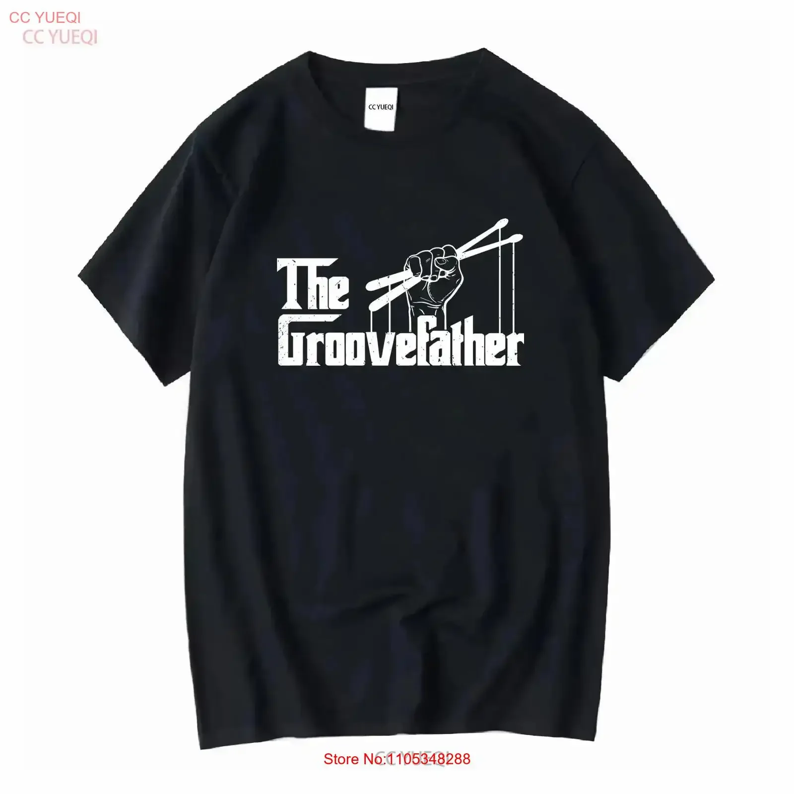 The Groovefather Vintage Drums Drumming s Band Drummer T-Shirt Dad Funny DrumFather Washed Vintage Washed Soft Versatile