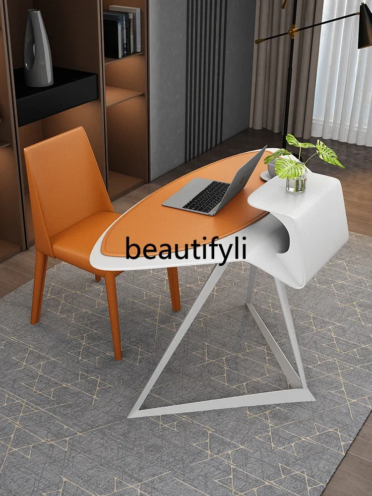 Light luxury desktop corner computer desk Small apartment bedroom Modern simple Italian design desk