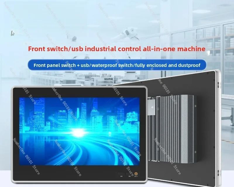 7 8 10.1 10.4 12.1 13.3 15 15.6 Inch Industrial Panel PC Touch Embedded Fully Enclosed Win Android for Wall Mount ESOP Monitor