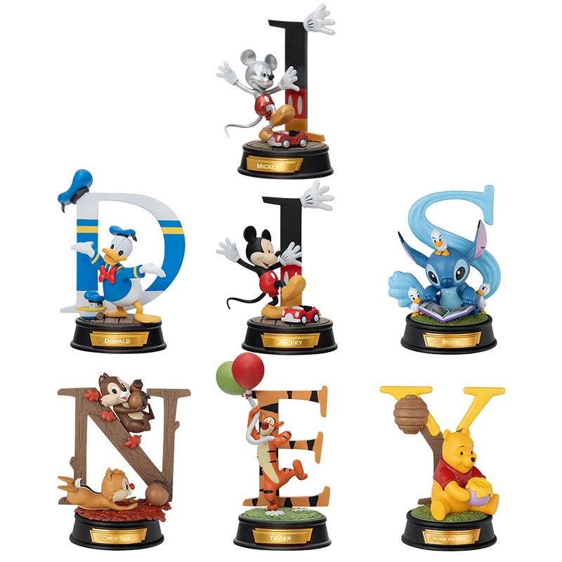 

Фигурки героев мультфильма Disney, милые аниме персонажи мультфильма «тиггер Стич», Микки, Коллекционные детские рождественские игрушки, подарок
