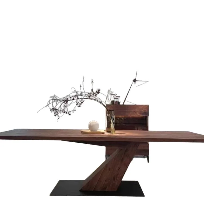 

Minimalist design desk desk workbench medieval wabi style modern solid wood long table simple rectangular table