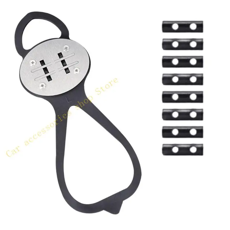 

T21E Skateboarding Not Slip Shoe Cover Metal & Silicone Footwear Protectors Shoe Grip Enhancers for Motorcycling Biking