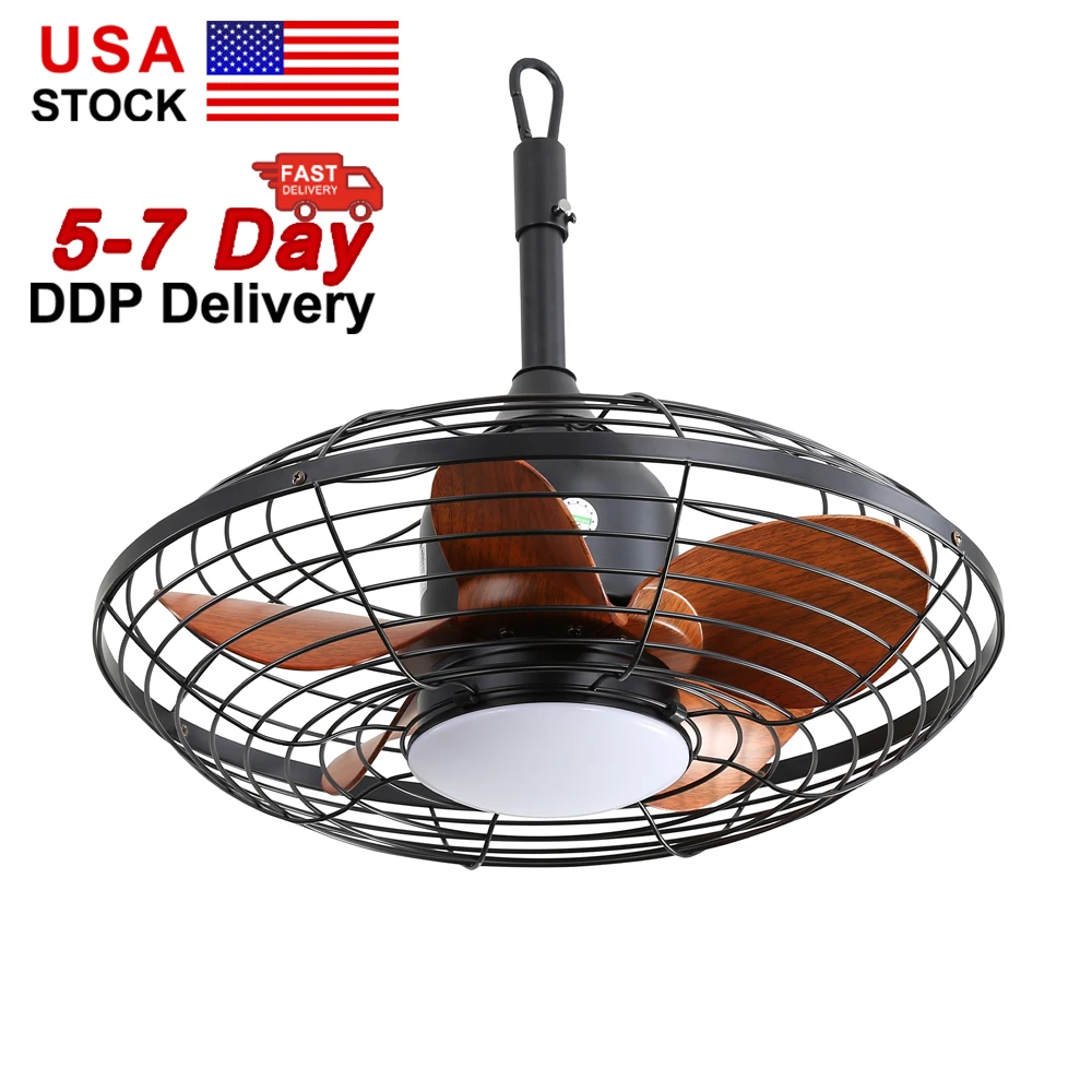 

Modern 20-inch Ceiling Fan With LED Light DC 6-Speed High Wind Speed With Remote Control