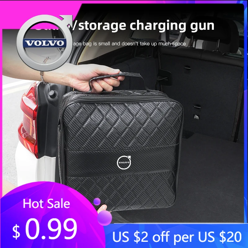 

Крышки ступицы, пистолет для зарядки электромобиля, сумка для хранения, сумка-органайзер для Volvo ES90 EC40 EX40 EM90 XC90 V90 V60 XC60 V40 S80 S