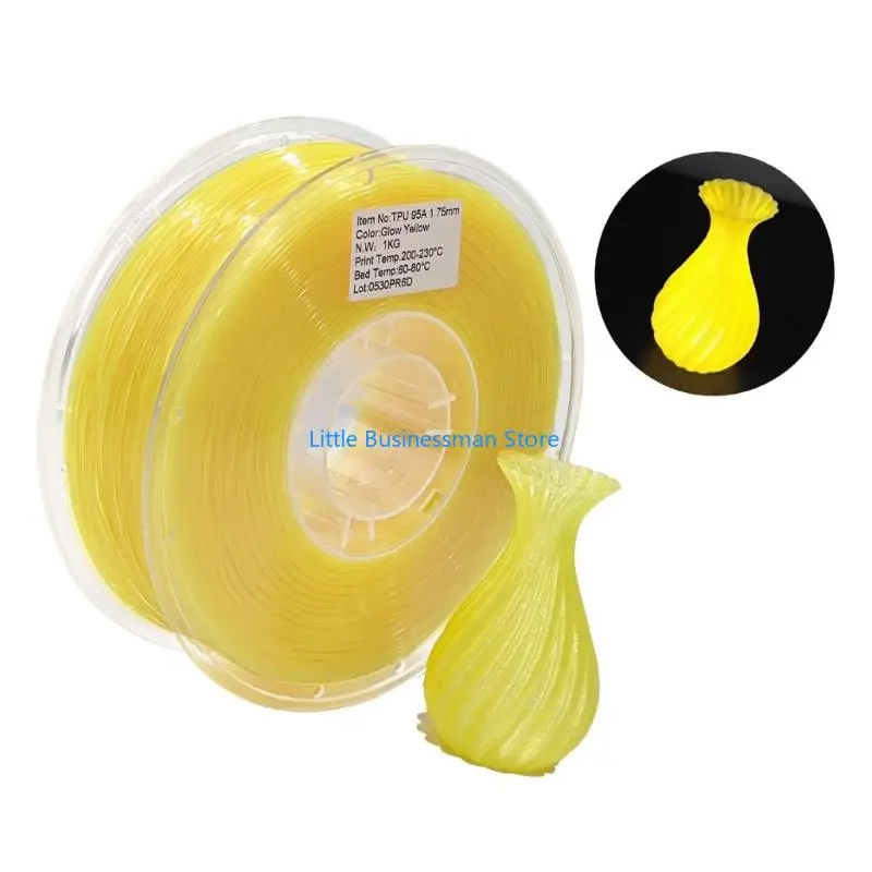 Photolumineszierendes thermoplastisches Polyurethan 95A 3D-Druckfilament TPU 1,75 mm, 1000 g Versorgung für Schilder, Modelle – Detail 4