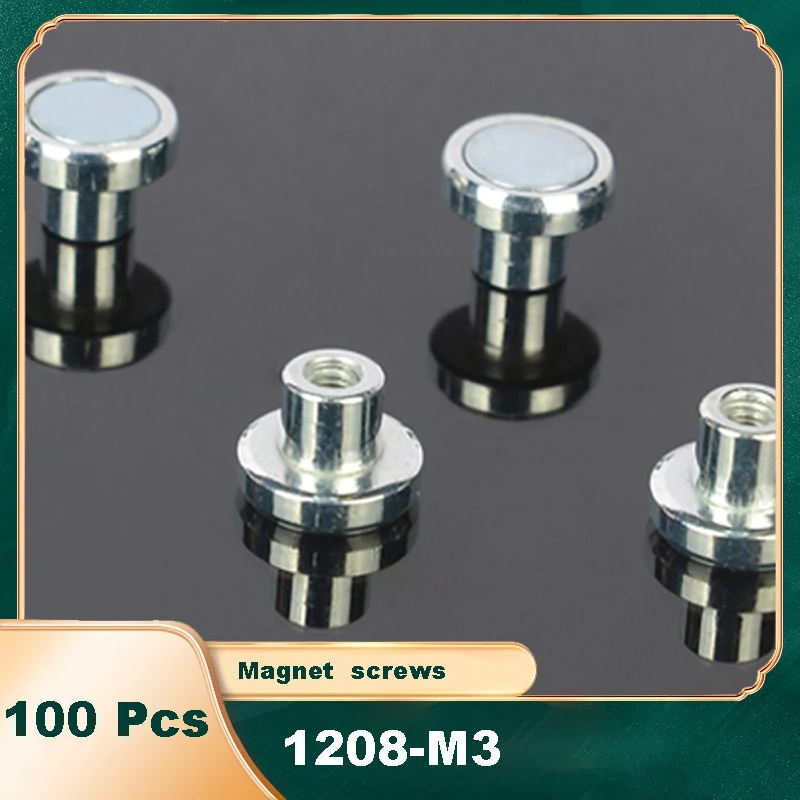 

100 Pcs 1208-M3 Led Module Magnet Screws For Indoor Led Display Modules Inside Thread Led Screen Magnet Screw