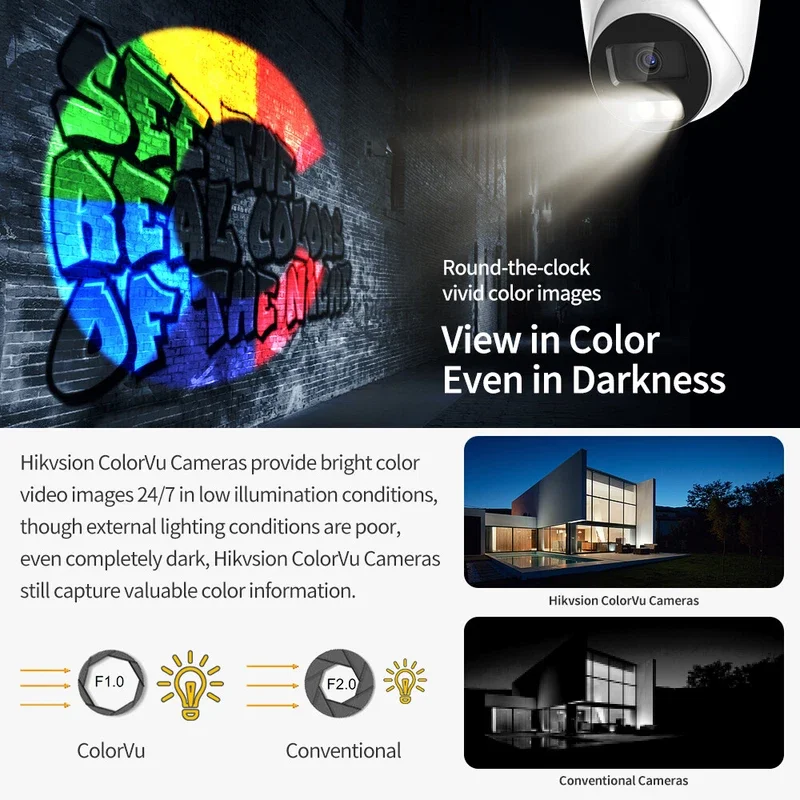 كاميرا Hikvision 8MP 4K DS-2CD2387G2H-LIU الذكية الهجينة ColorVu POE IP كاميرا Acusense ميكروفون مدمج فتحة SD CCTV مراقبة IP67