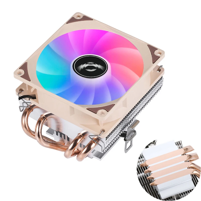 

X79 X99 AMD Motherboard 4 Heat Pipe Cpu Cooler Cooling Fan 90mm AM4 For Intel LGA 1700 2011 1200 1150 1156 1155 Processor