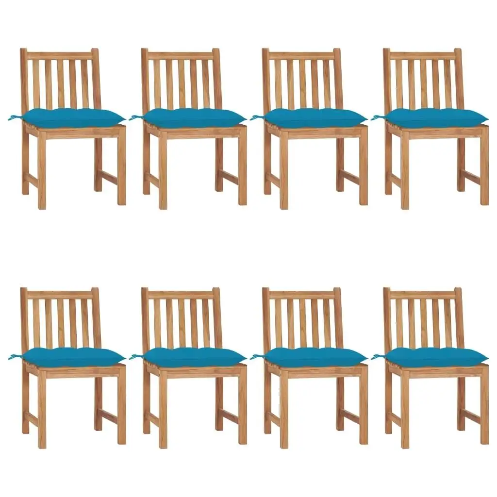 

Solid Teak Wood Patio Chair Set of 8