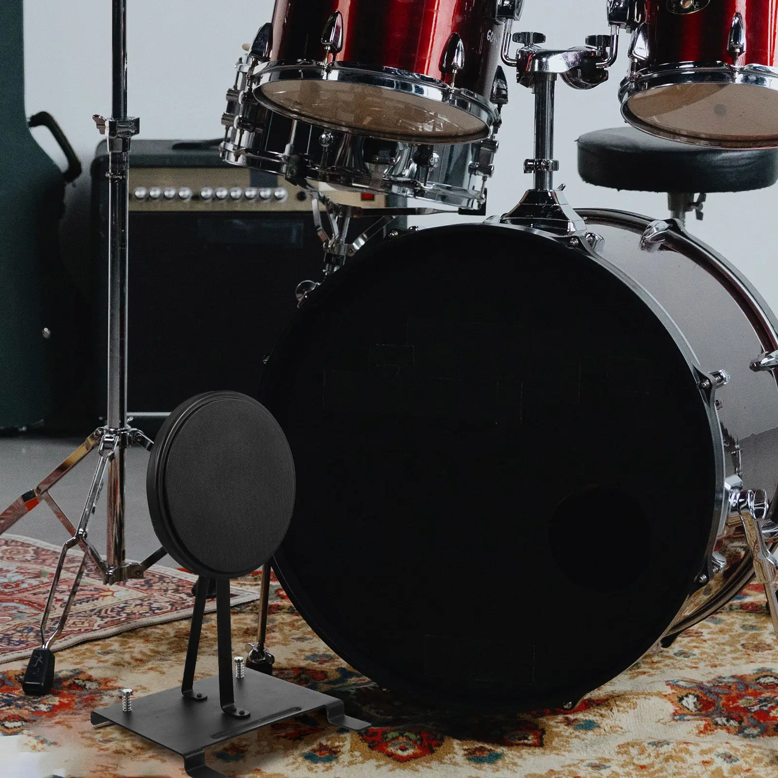Drum Practice Pad - Double Bass Heavy Steel Practice Base