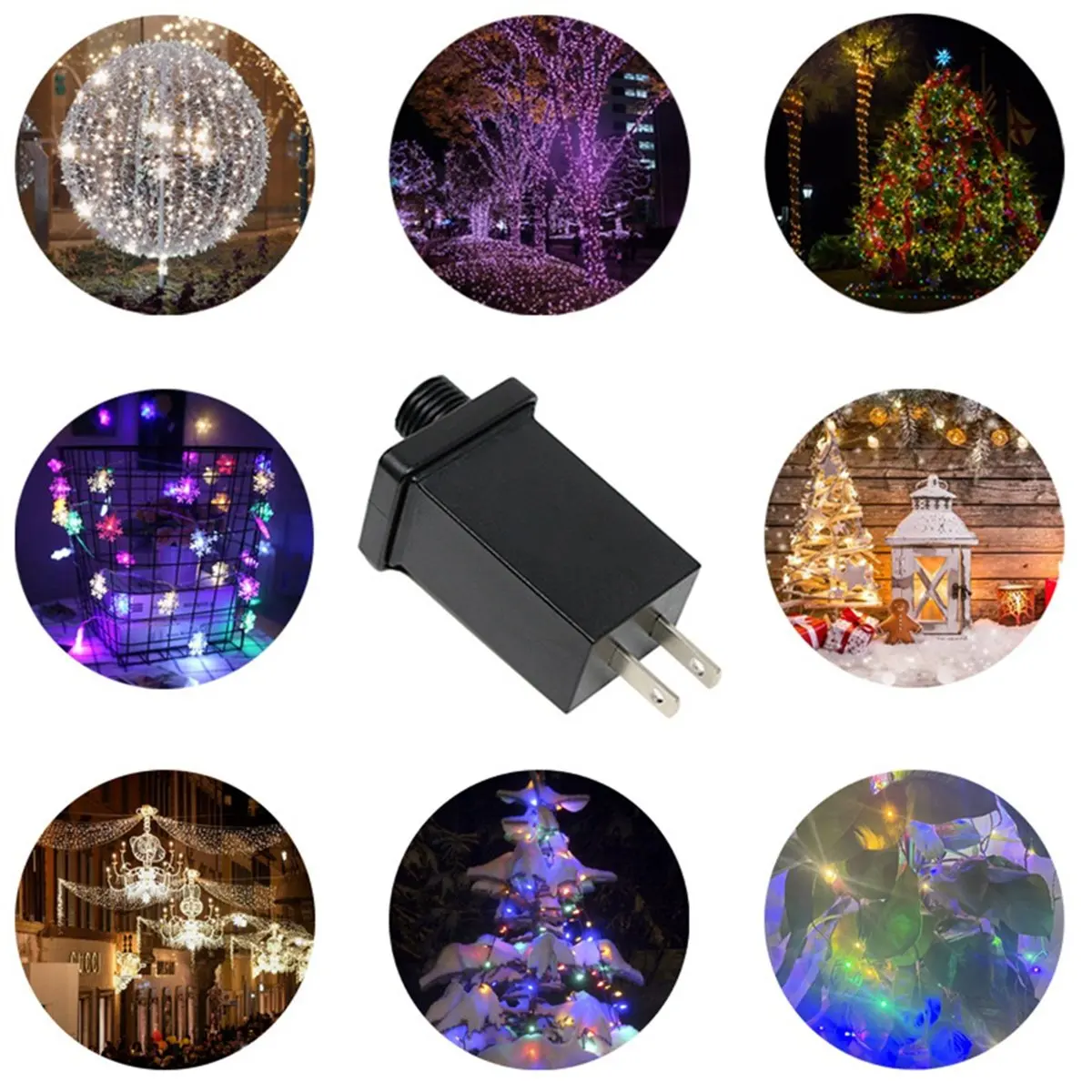 (ABGQ) 4.5V 1A Plug LED Power Supply LED Transformer Plug Adapter IP44 Waterproof LED Light Strip Adapter for Christmas US PLUG