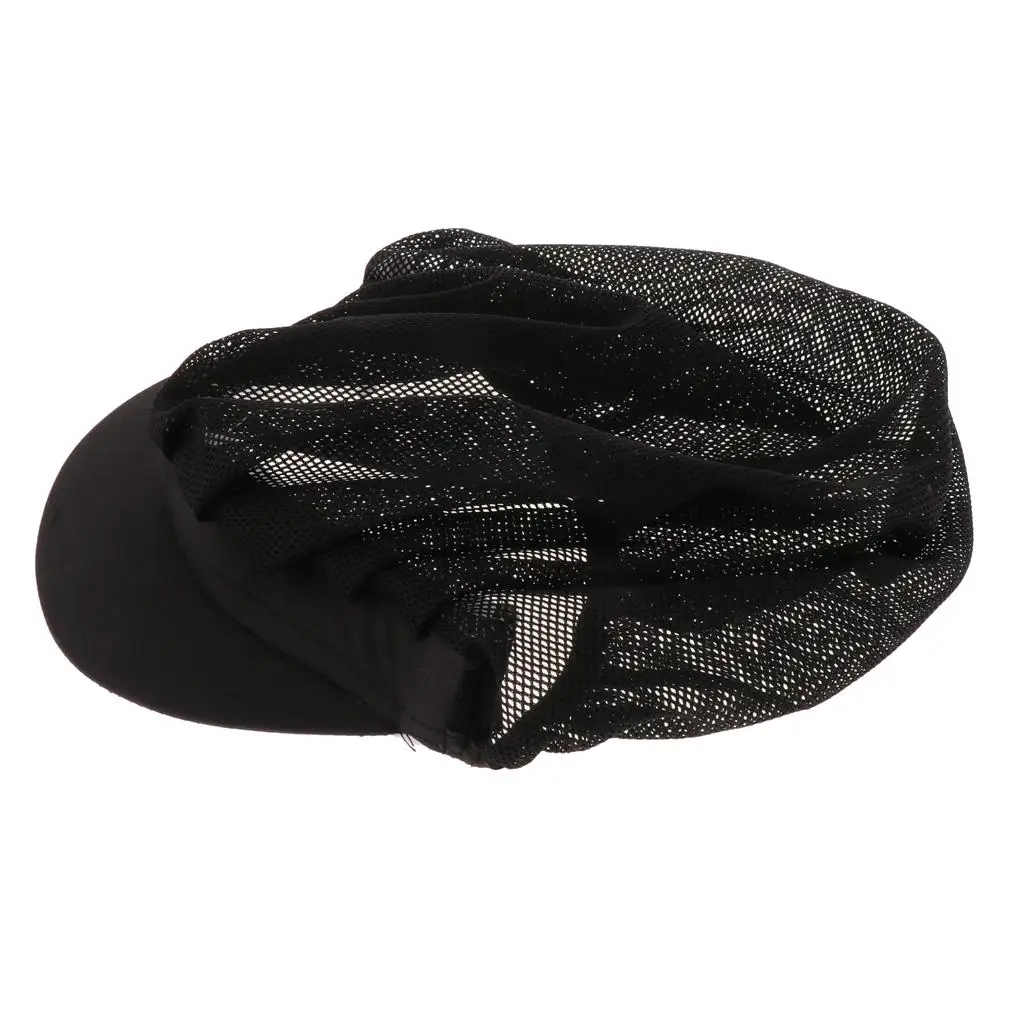 Restaurants Chef Hat Adult Black Adjustable Kitchen Cap Breathable Mesh for Chef Uniform Catering