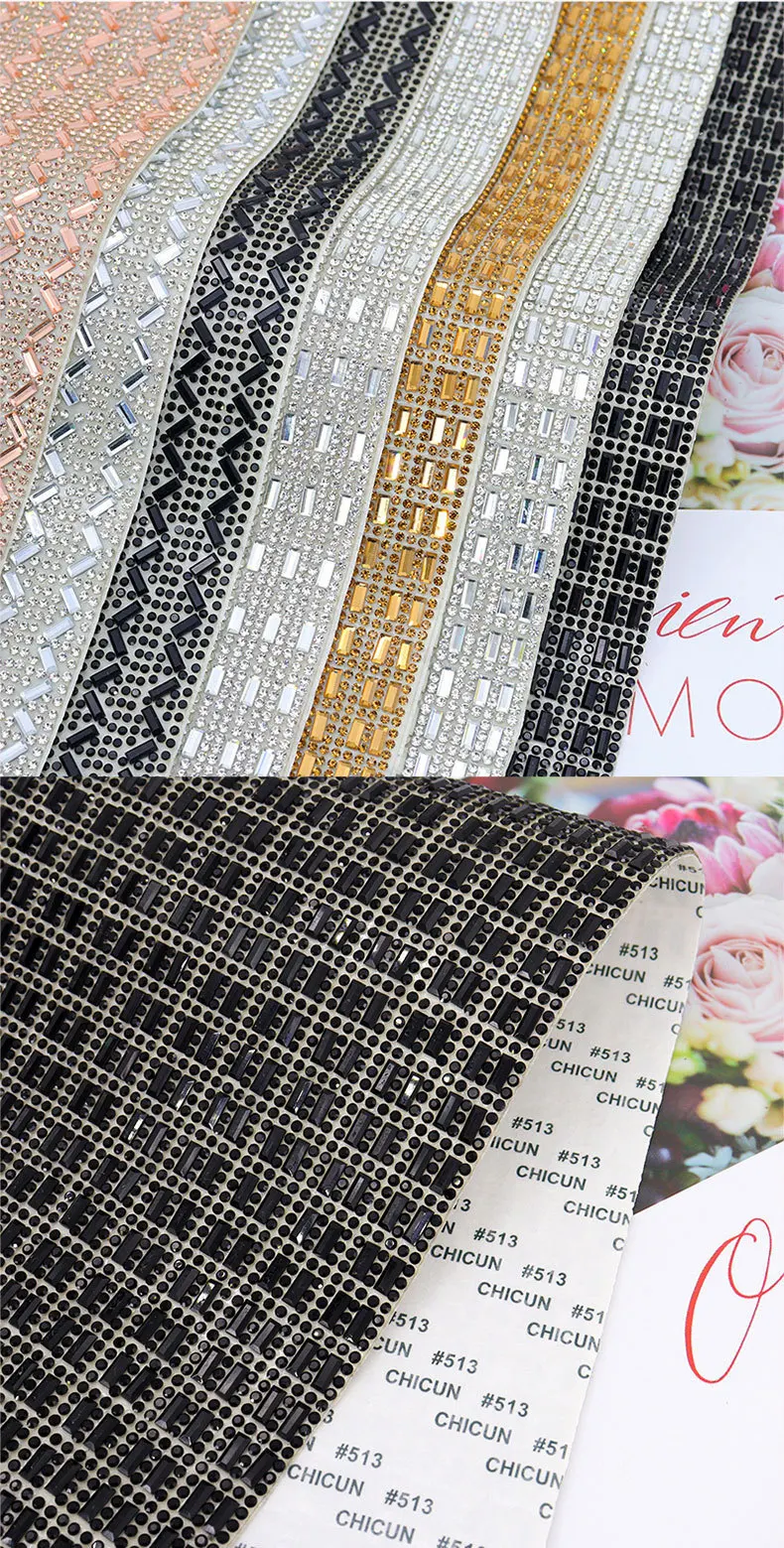 5PCS Strass Blatt Selbstklebende Glitter Dekoration Auto Telefon Festival Geschenk Hochzeit Party DIY Handwerk Kristall Diamant Aufkleber – Detail 2