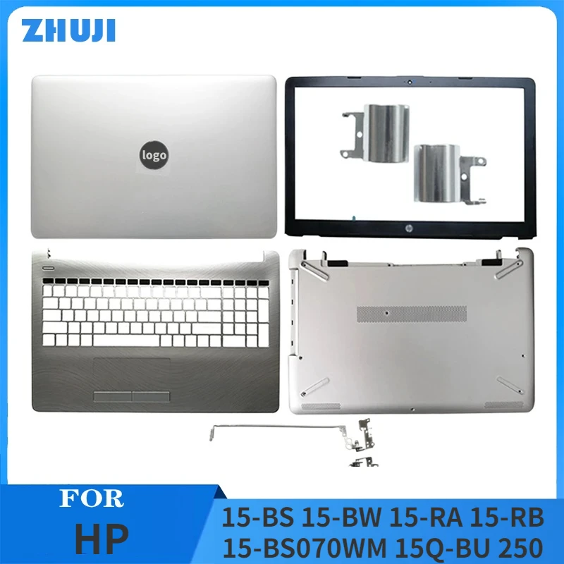 

Silver Laptop LCD Back Cover/Front Bezel/Hinges/Palmrst/Bottom Case For HP 15-BS 15-BW 15-RA 15-RB 15-BS070WM 15Q-BU 250 255 G6