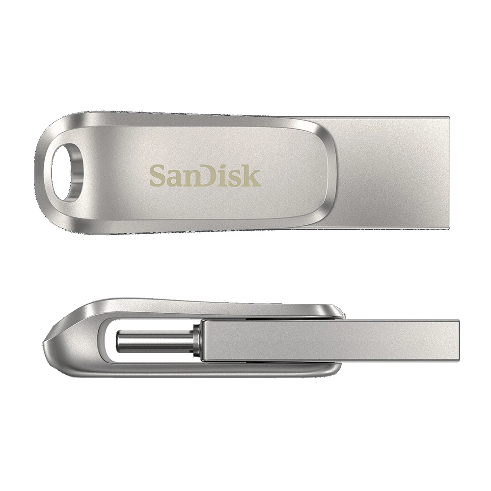 100% оригинальный флэш-накопитель SanDisk USB 32 ГБ 64 ГБ 128 ГБ 256 ГБ 512 ГБ Type-C OTG USB 3.1 Memory Stick Металлический U-диск SDDDC4 Pendrive