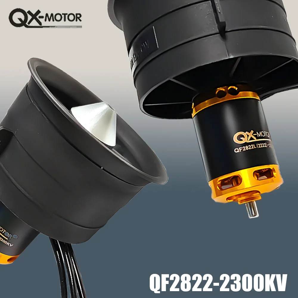 QX-Motor 64 мм EDF CW CCW QF2822 2100KV 2300KV 3300KV 4300KV 12 лопастей Канальный вентилятор для радиоуправляемых самолетов БПЛА Игрушечные детали