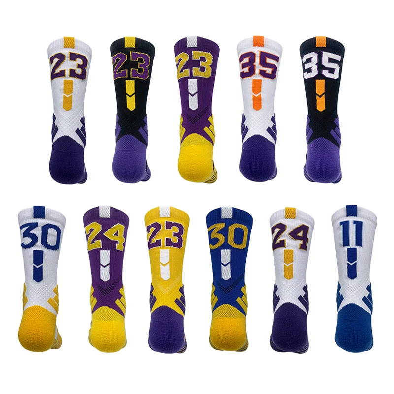 Three Pairs Of NBA Star Basketball Socks Thicken The Bottom Of The Towel Sweat-Wicking Professional  Training Basketball Socks