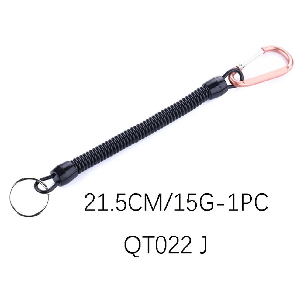 Plastic And Metal Security Keychain Rope Safety Tool Belt Carabiner Clip Coil Key Chain Multi-purpose Brand New
