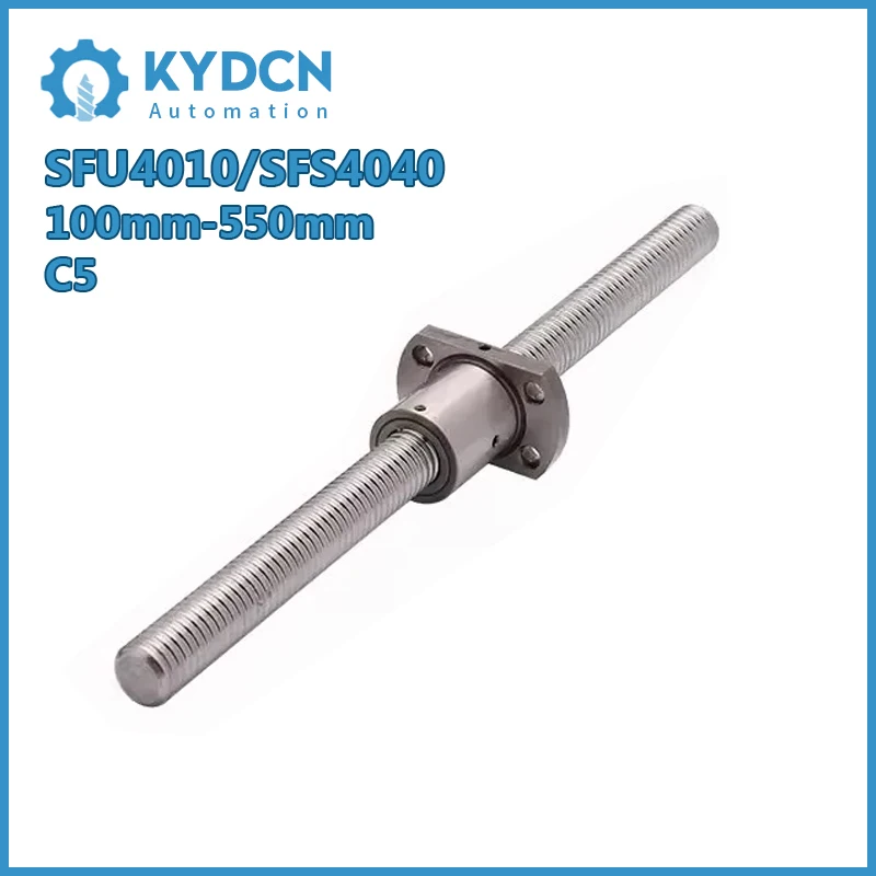 

C5 SFU4010 SFS4040 Ball Screw 40mm Customizable Ball Screw 100mm-550mm Roller Ballscrew with Single Nut for CNC Machine