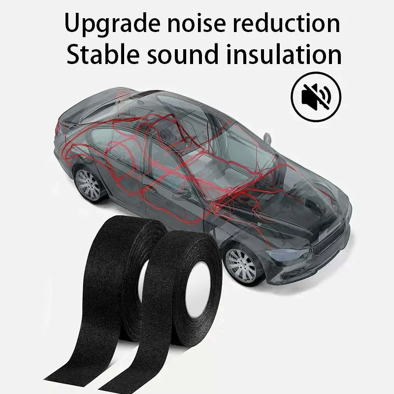 10 рулонов фланелевой ленты, термостойкая лента для жгутов проводов, тканевая изоляционная лента Velvet Harness Tape