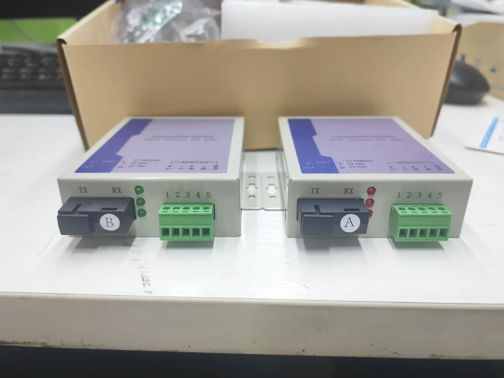 

1pair Fiber Modem RS485 to Fiber Converter RS485/RS422 SC Extender Single Mode 20km Serial to Fiber Converter