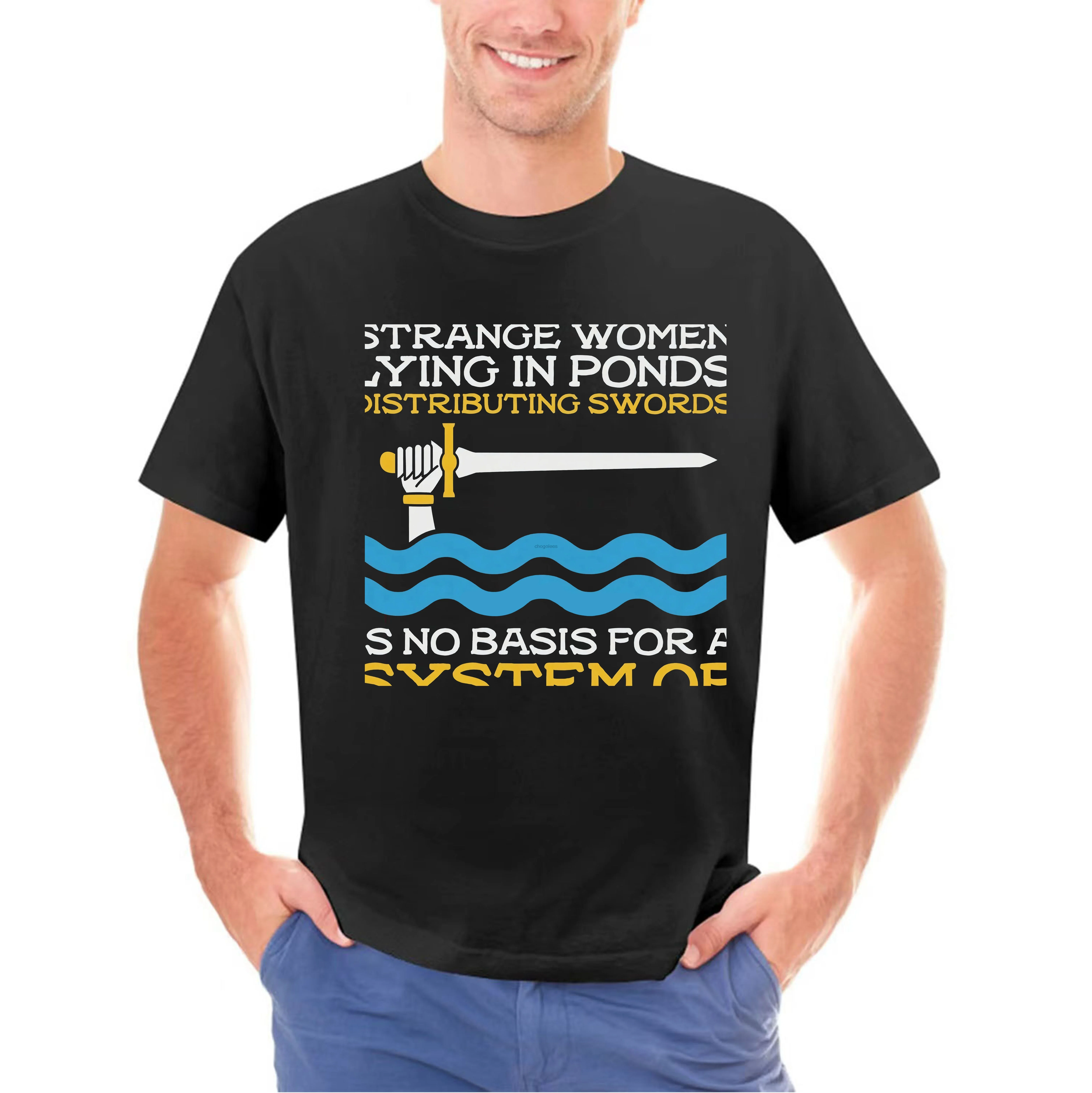 Мужская футболка с коротким рукавом, вдохновленная Монти питон и Святой грейл