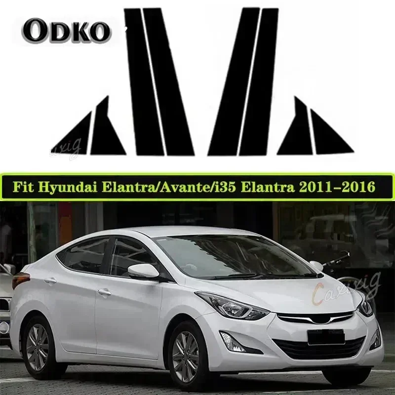 

8pcs Car Polished Pillar Posts FoSticker for Hyundai Elantra/Avante/i35 Elantra 2011 2012 2013 2014 2015 2016 Door Window Trim