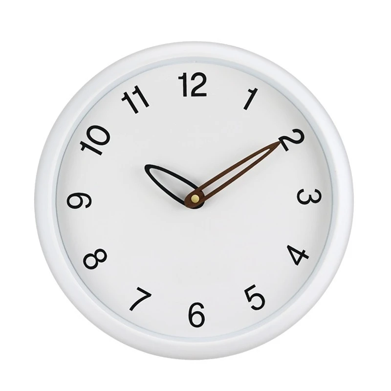 

Solid color wall clock living room fashionable simple wall clock household cream wind clock