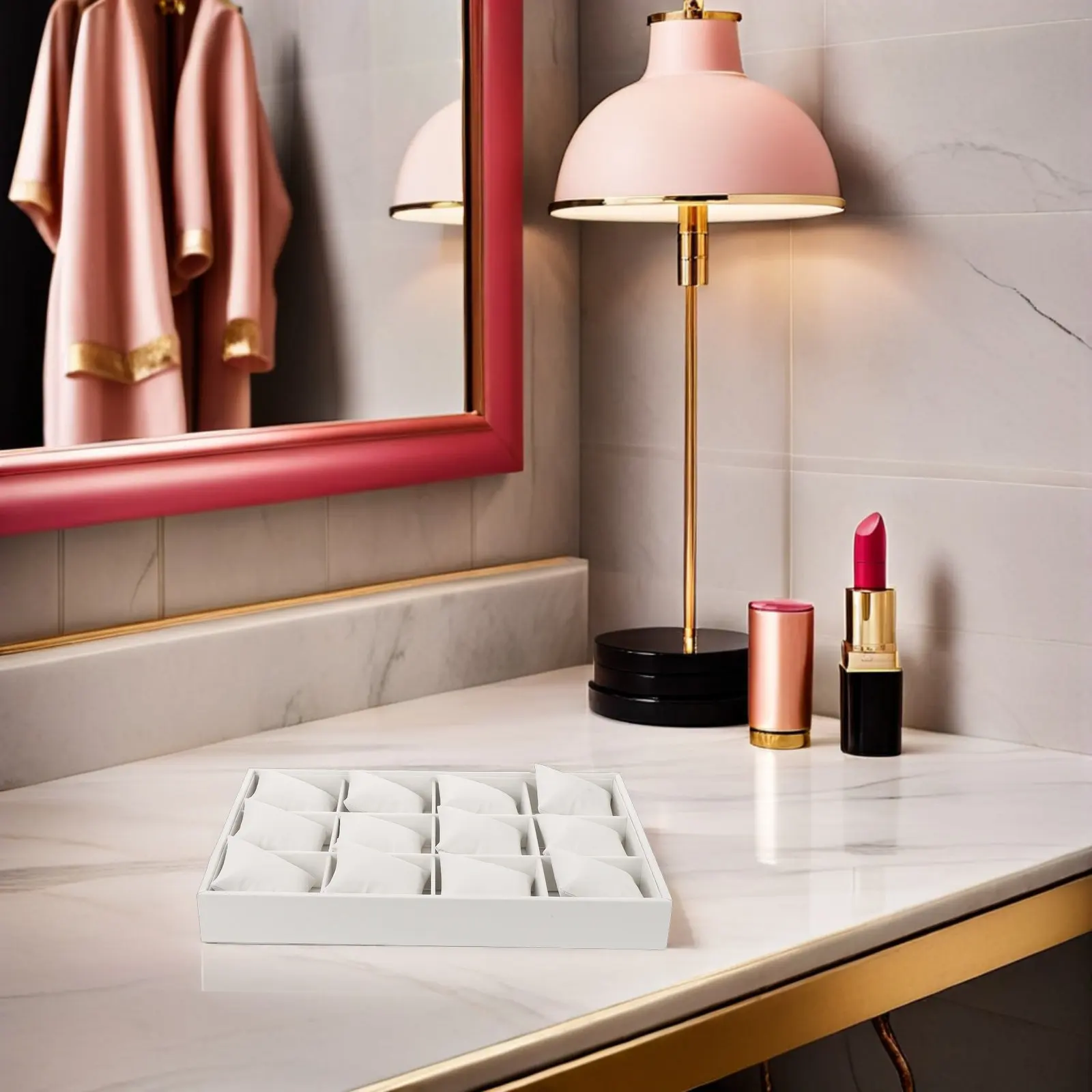 white-jewelry-organizer-tray-12-compartments-bangle-bracelet-necklace-display-storage-tray-watch-holder-jewellery-trays