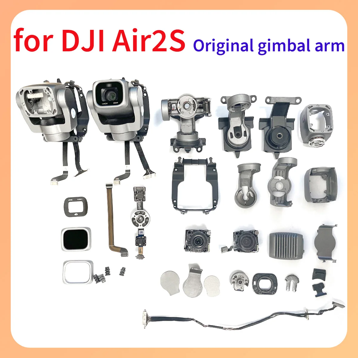 

Original Air2s Gimbal Ptz Uspension Bracket Shaft Assembly Camera Lens Metal Frame Cable Y Ribbon Cable Suitable for DJI Air2s