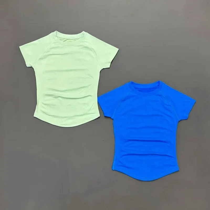 Women Sports T-Shirt Round Neck Short Sleeve Breathable Stretchy Tops Gym Fitness Yoga Running Workout Casual Athletic Shirts image 6