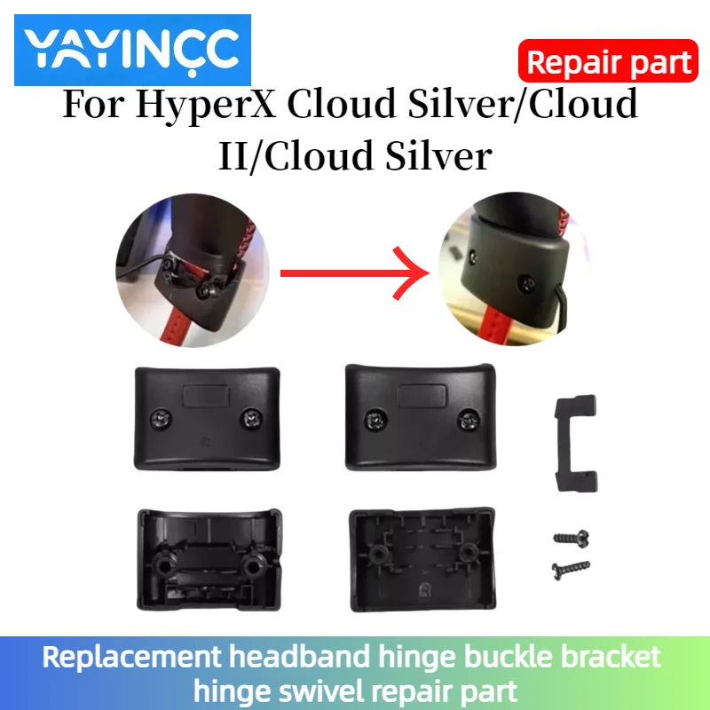 

YAYINCC Headband Hinge Buckle Repair Parts For HyperX Cloud Silver/Cloud II/Cloud Silver Wireless Headset Replacement Buckle