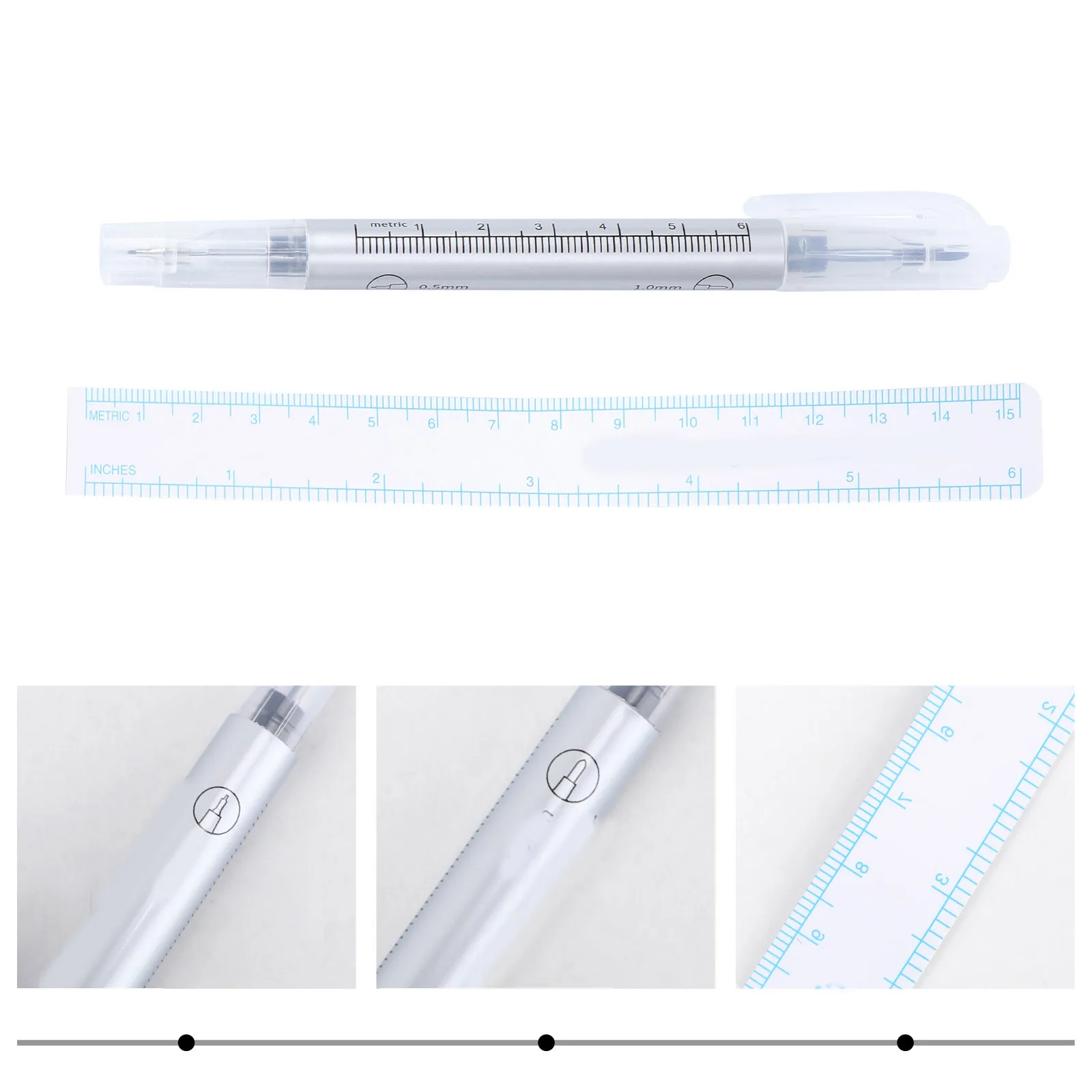 

Double Ended Skin Marker Pen Waterproof for Eyebrow Eyeliner Lip Beginner Artist Portable Tool