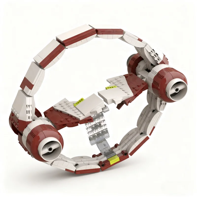 589 elementów MOC Obi-Wan S Hyperdrive Ring Star Battle Model Zabawka Klocki Architektura DIY Pomysł na Prezent Świąteczny Kreatywny