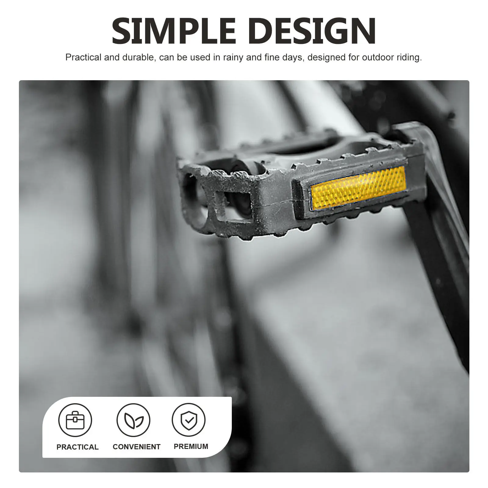 2Pcs Road Bike Pedals Reliable Performance Wide Stable Platform Pedals for Bicycle Cycling Upgrade Parts